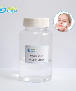 Transparent liquid Butylene Glycol contained in small bottles