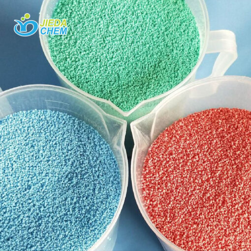 The Color speckles of blue, green and red in the cup